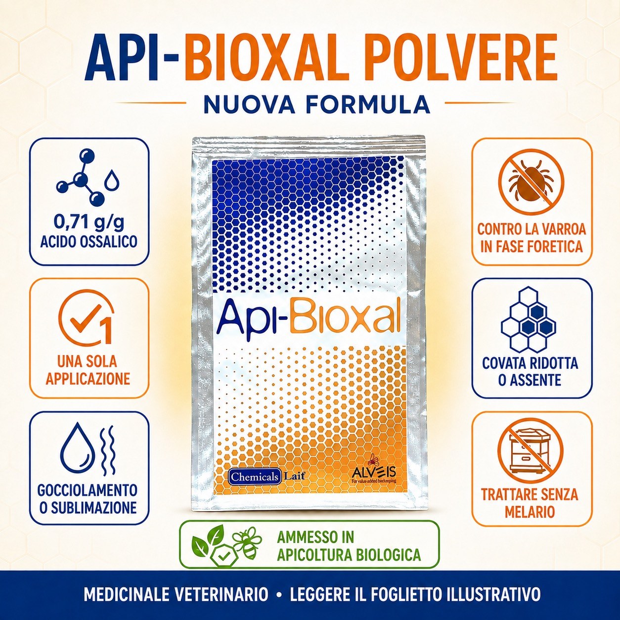 Api - BIOXAL - 0,71 g/g polvere per alveare