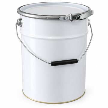 Latta rotonda a secchiello per 25 kg. di miele, in lamiera