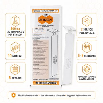 APISTAN 800 mg strisce per alveare per api
